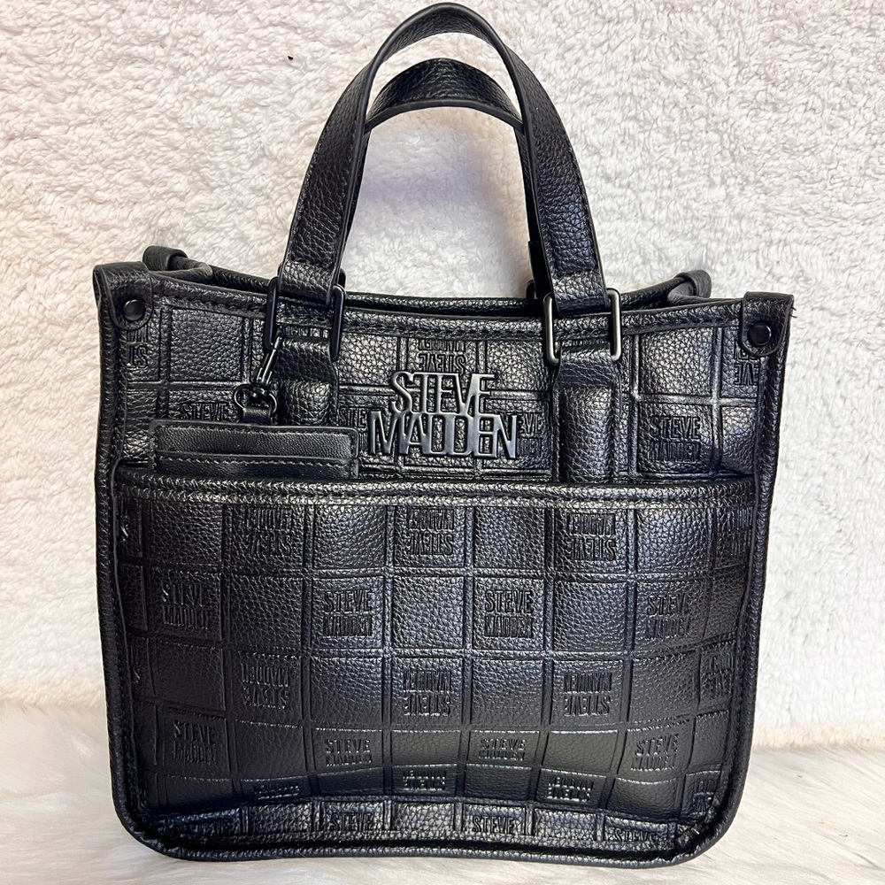 Steve Madden Embossed Black Men's Briefcase